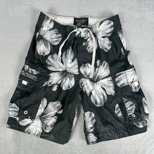 Abercrombie & Fitch Swim Shorts Mens‎ Medium Floral Gray Board Shorts Casual